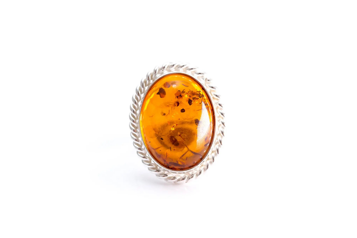 Amber Quintessence Adjustable Statement Ring