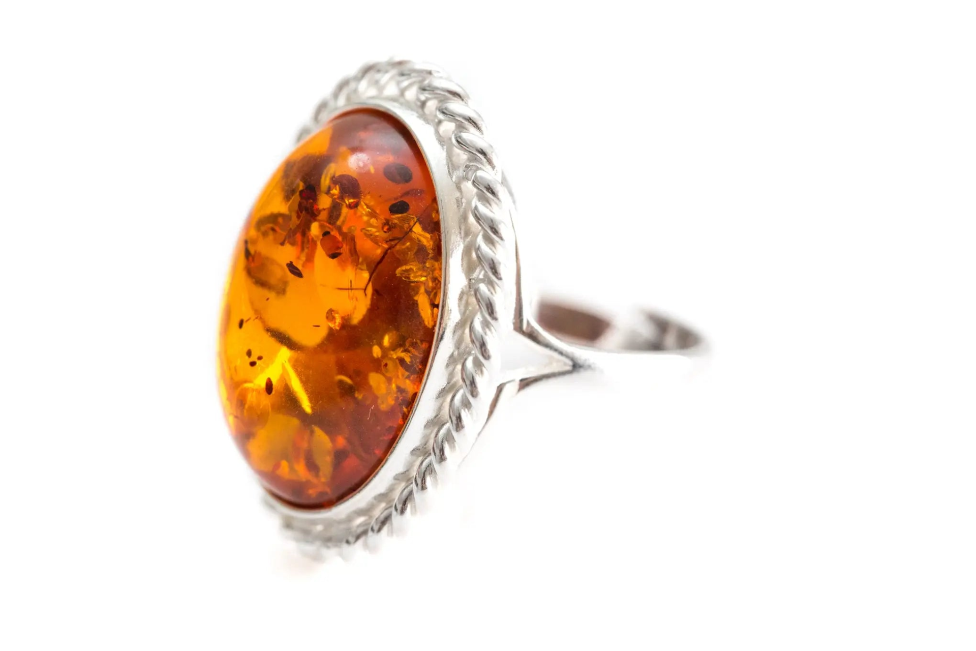 Amber Quintessence Adjustable Statement Ring