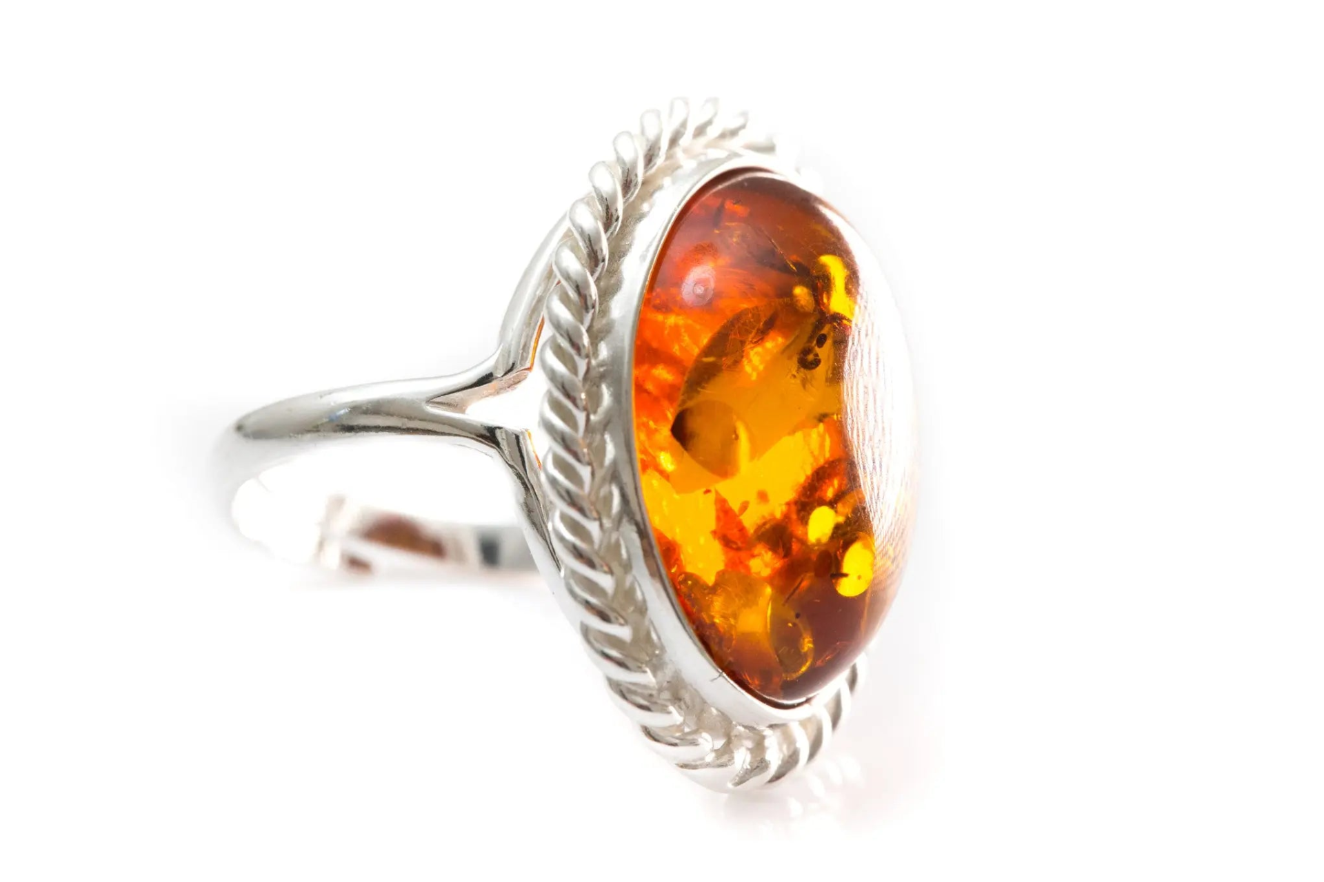 Amber Quintessence Adjustable Statement Ring