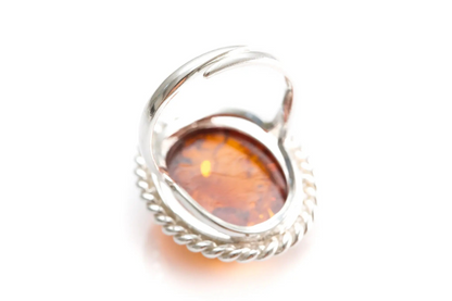 Amber Quintessence Adjustable Statement Ring