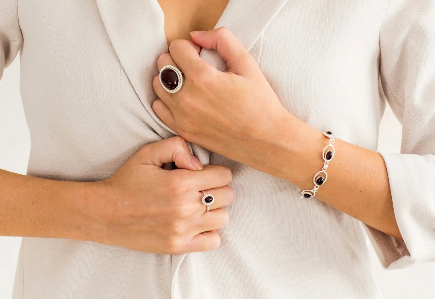 Cherry Red Quintessence Link Bracelet