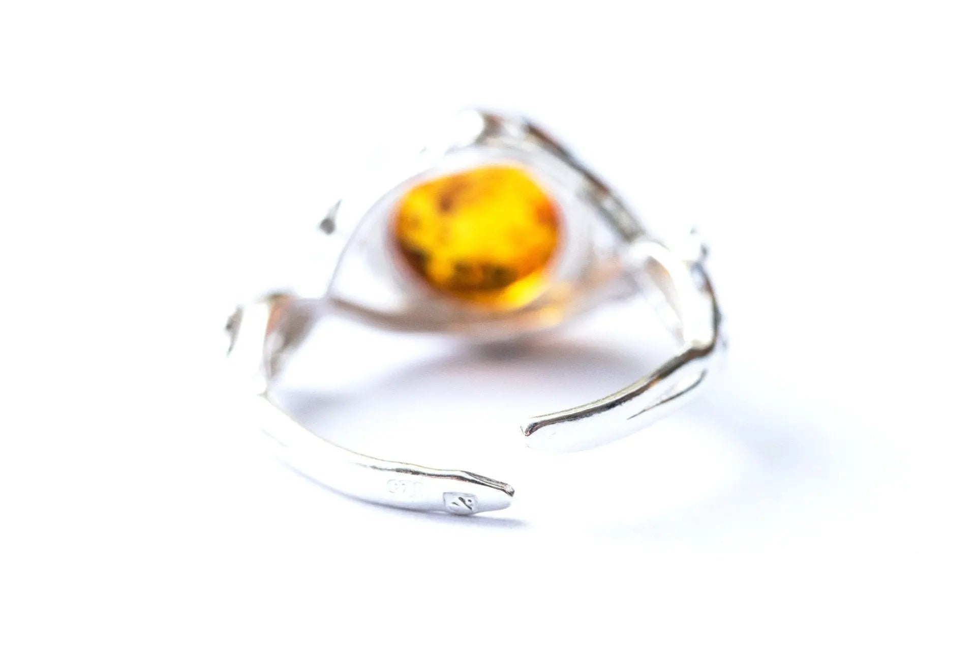 Dainty Floral Amber Ring