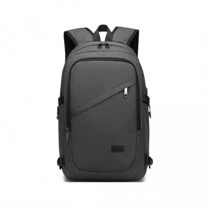 Kono Business Laptop Backpack with USB Charging Port - Dark Grey | Fits 15.6 inch Laptops