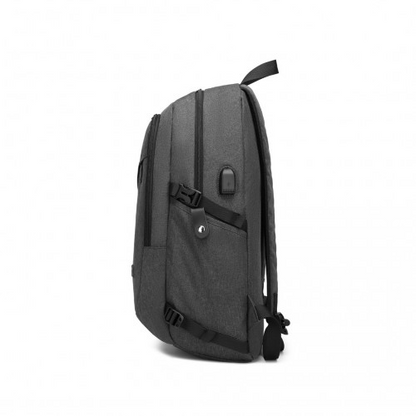Kono Business Laptop Backpack with USB Charging Port - Dark Grey | Fits 15.6 inch Laptops
