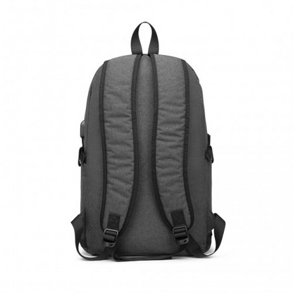 Kono Business Laptop Backpack with USB Charging Port - Dark Grey | Fits 15.6 inch Laptops