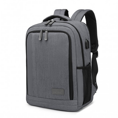 Kono Multi-Compartment Backpack with USB Port - Grey | EM2111S