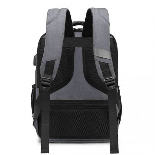 Kono Multi-Compartment Backpack with USB Port - Grey | EM2111S