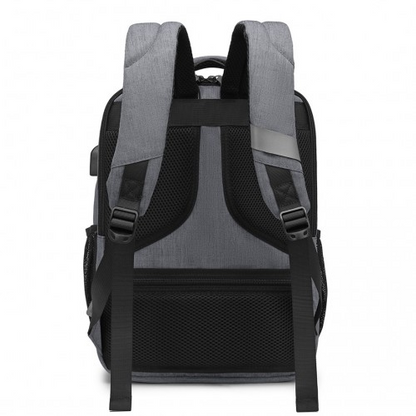 Kono Multi-Compartment Backpack with USB Port - Grey | EM2111S