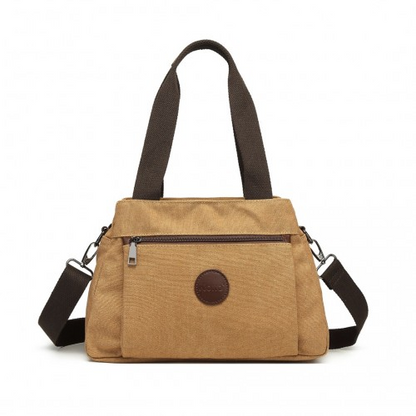 Kono Canvas Multi-Functional Cross Body Bag - Brown | Versatile & Stylish Travel Companion