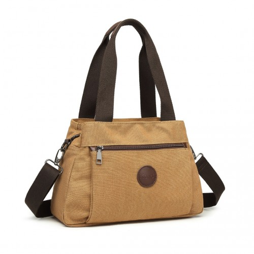 Kono Canvas Multi-Functional Cross Body Bag - Brown | Versatile & Stylish Travel Companion