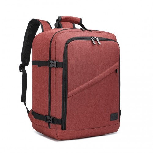 Kono Lightweight Cabin Bag Travel Business Backpack - Burgundy | EM2231M