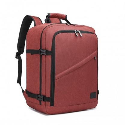 Kono Lightweight Cabin Bag Travel Business Backpack - Burgundy | EM2231M