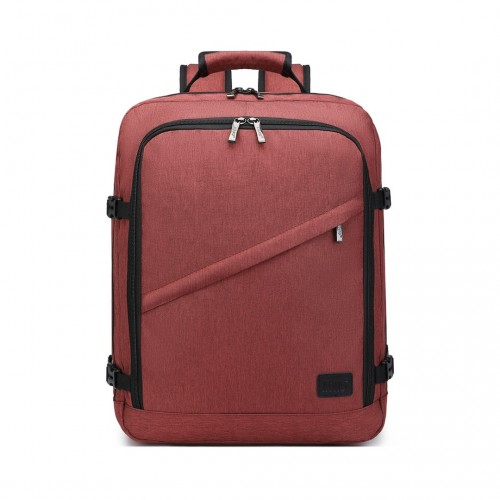 Kono Lightweight Cabin Bag Travel Business Backpack - Burgundy | EM2231M