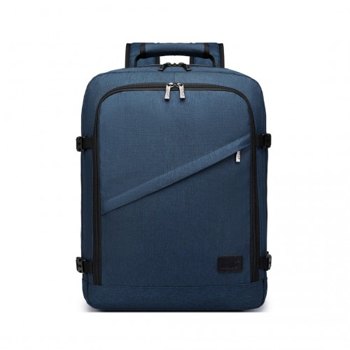Kono Lightweight Cabin Bag - Travel Business Backpack in Navy | Fits 15.6" Laptop