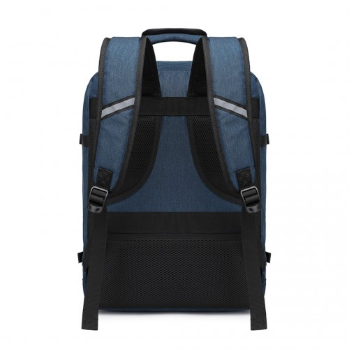 Kono Lightweight Cabin Bag - Travel Business Backpack in Navy | Fits 15.6" Laptop