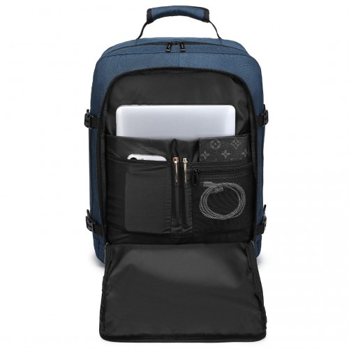 Kono Lightweight Cabin Bag - Travel Business Backpack in Navy | Fits 15.6" Laptop