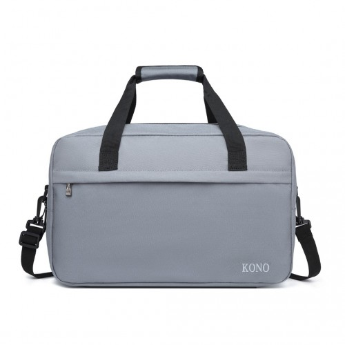 Kono Lightweight Multi-Purpose Unisex Sports Travel Duffel Bag - Light Grey | E1960M
