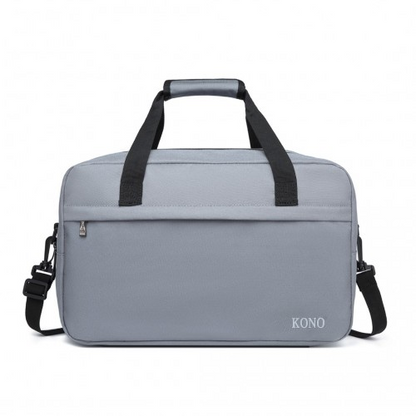 Kono Lightweight Multi-Purpose Unisex Sports Travel Duffel Bag - Light Grey | E1960M