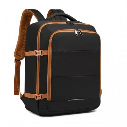 Kono Multi-level High-capacity Cabin Bag Travel Backpack - Stylish Black and Brown