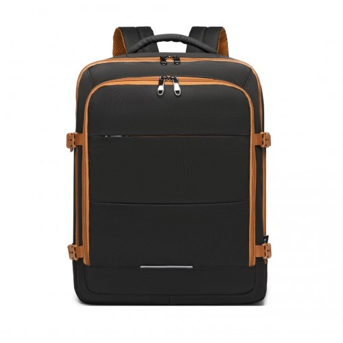 Kono Multi-level High-capacity Cabin Bag Travel Backpack - Stylish Black and Brown