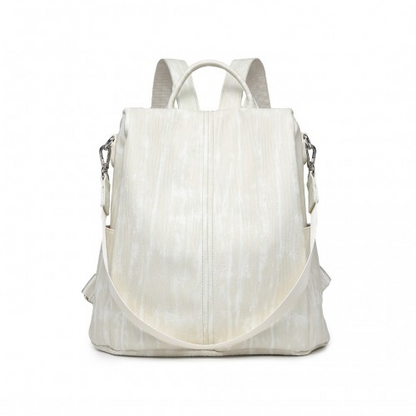 Miss Lulu Versatile Anti-Theft PU Leather Convertible Bag And Backpack - Beige | Style Meets Functionality