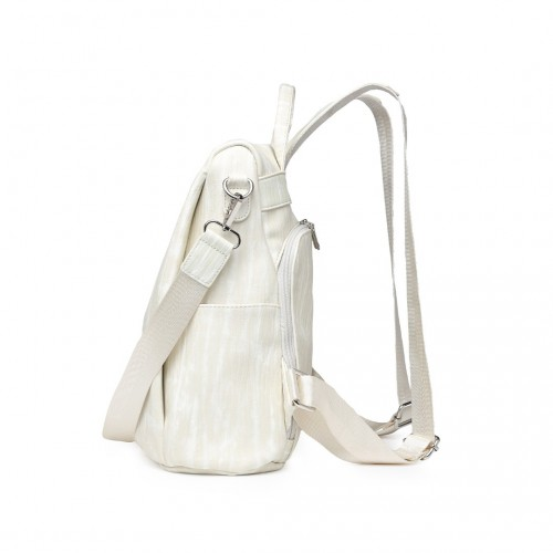 Miss Lulu Versatile Anti-Theft PU Leather Convertible Bag And Backpack - Beige | Style Meets Functionality
