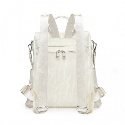 Miss Lulu Versatile Anti-Theft PU Leather Convertible Bag And Backpack - Beige | Style Meets Functionality