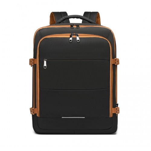 Kono Multi-level High-capacity Cabin Bag Travel Backpack - Stylish Black and Brown