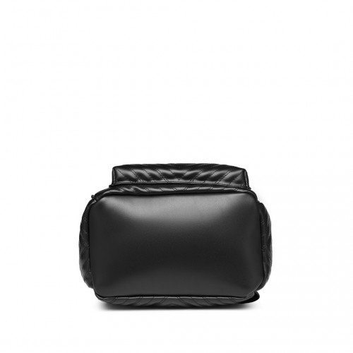 Miss Lulu Water-resistant Chic PU Leather Backpack - Stylish and Functional Black Backpack for Every Occasion