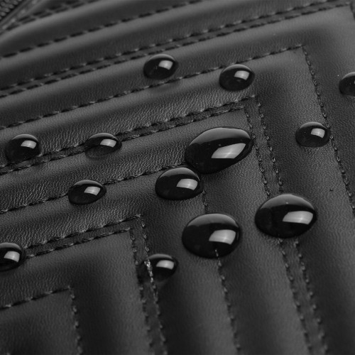 Miss Lulu Water-resistant Chic PU Leather Backpack - Stylish and Functional Black Backpack for Every Occasion