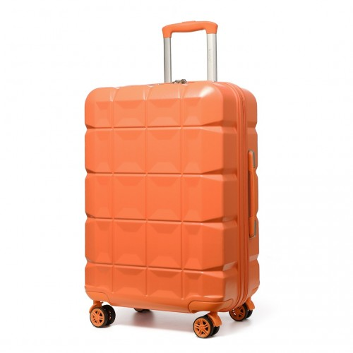 Kono 24 Inch Lightweight Hard Shell ABS Suitcase with TSA Lock - Orange