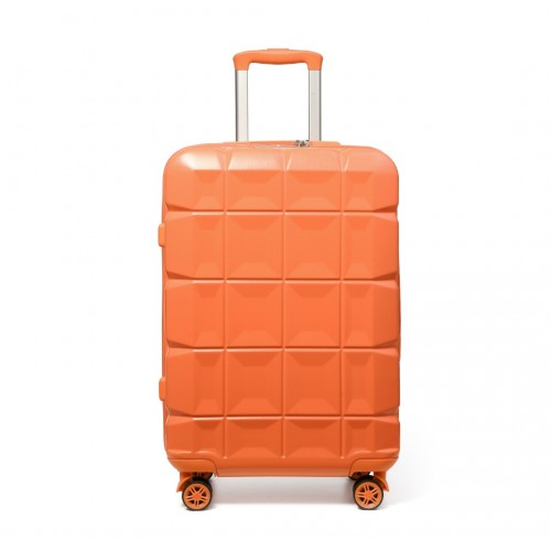 Kono 24 Inch Lightweight Hard Shell ABS Suitcase with TSA Lock - Orange