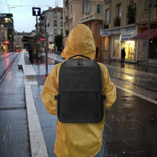 Kono Leisure Water-resistant Backpack with USB Charging Port - Black