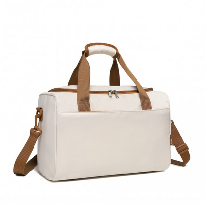 Kono Spacious Travel Storage Bag Handbag - Cream | Large Capacity, Versatile & Stylish