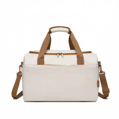 Kono Spacious Travel Storage Bag Handbag - Cream | Large Capacity, Versatile & Stylish