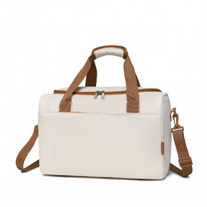 Kono Spacious Travel Storage Bag Handbag - Cream | Large Capacity, Versatile & Stylish