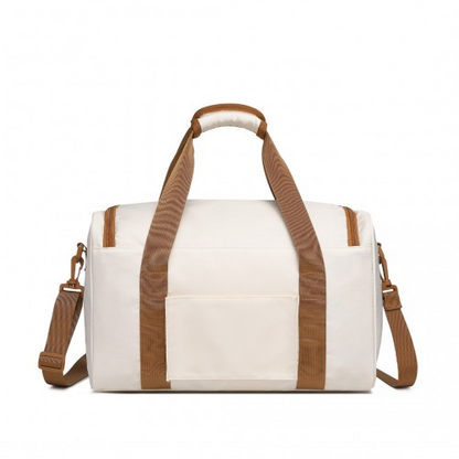 Kono Spacious Travel Storage Bag Handbag - Cream | Large Capacity, Versatile & Stylish