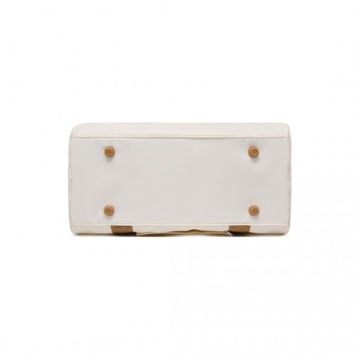 Kono Spacious Travel Storage Bag Handbag - Cream | Large Capacity, Versatile & Stylish