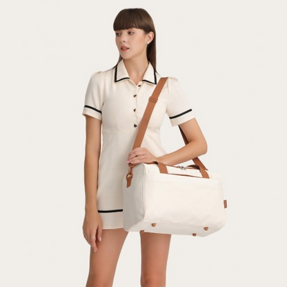 Kono Spacious Travel Storage Bag Handbag - Cream | Large Capacity, Versatile & Stylish