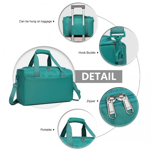 Kono Spacious Travel Storage Bag Handbag - Teal | Large Capacity & Versatile Travel Companion