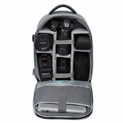 Kono Water Resistant Shockproof DSLR Camera Backpack - Light Grey