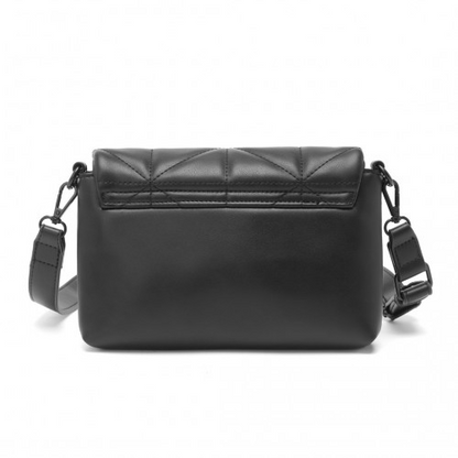 Miss Lulu Chic Quilted Shoulder Bag with Chain Strap - Black | Elegant & Stylish Handbag for Women