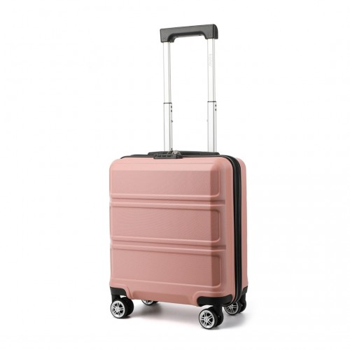 Kono 16 Inch ABS Sculpted Horizontal Design Cabin Luggage - Nude