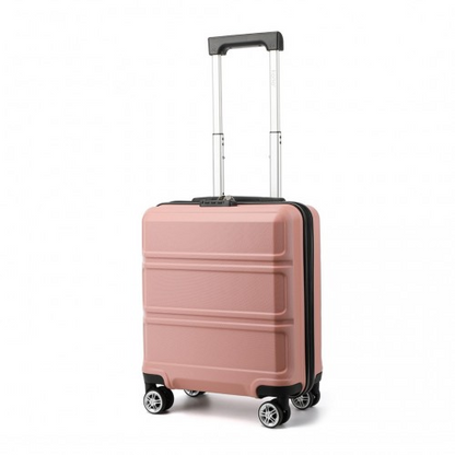 Kono 16 Inch ABS Sculpted Horizontal Design Cabin Luggage - Nude