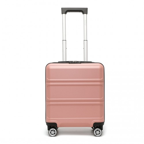Kono 16 Inch ABS Sculpted Horizontal Design Cabin Luggage - Nude