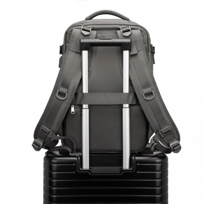 Kono Grey Multi-Functional Travel Backpack with USB Charging Port and Shoe Compartment