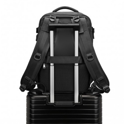 Kono Multi-Functional Breathable Travel Backpack With USB Charging Port And Shoe Compartment - Black
