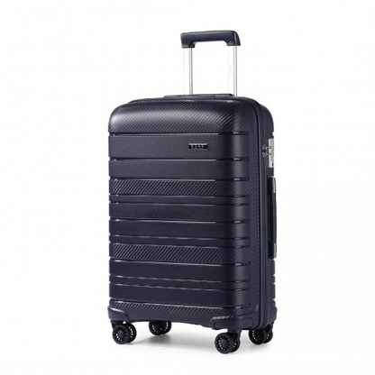 K2091L - Kono 28 Inch Multi Texture Hard Shell PP Suitcase - Classic Collection - Navy