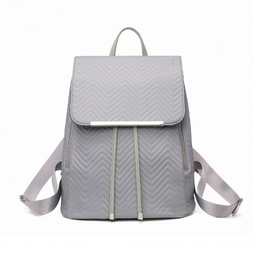 Miss Lulu Grey Lightweight Elegant Daily Backpack - Perfect for On-the-Go Women