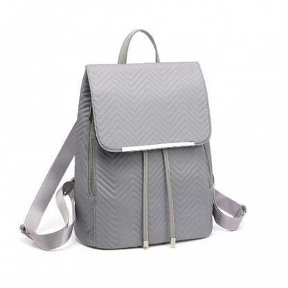 Miss Lulu Grey Lightweight Elegant Daily Backpack - Perfect for On-the-Go Women